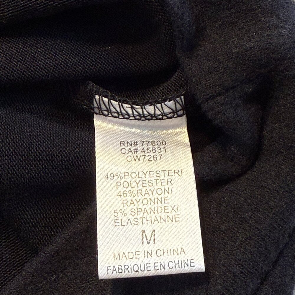 Chaser Black Cut Out Pull Over Sweater Size Medium - Picture 7 of 9